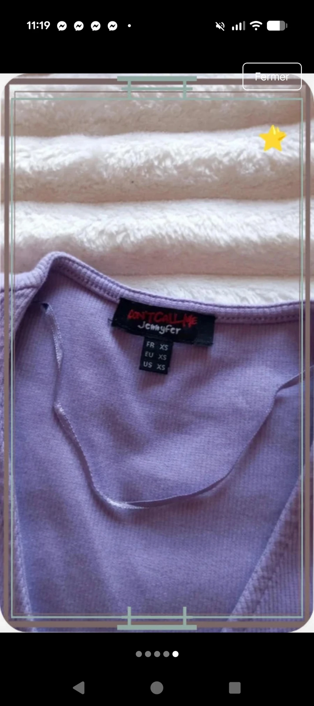 Parma / lila geribbelde crop top T-shirt Don't Call Me Jennyfer - Maat XS – photo 5